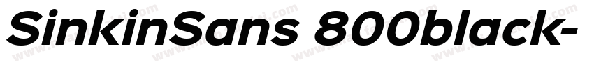 SinkinSans 800black字体转换
